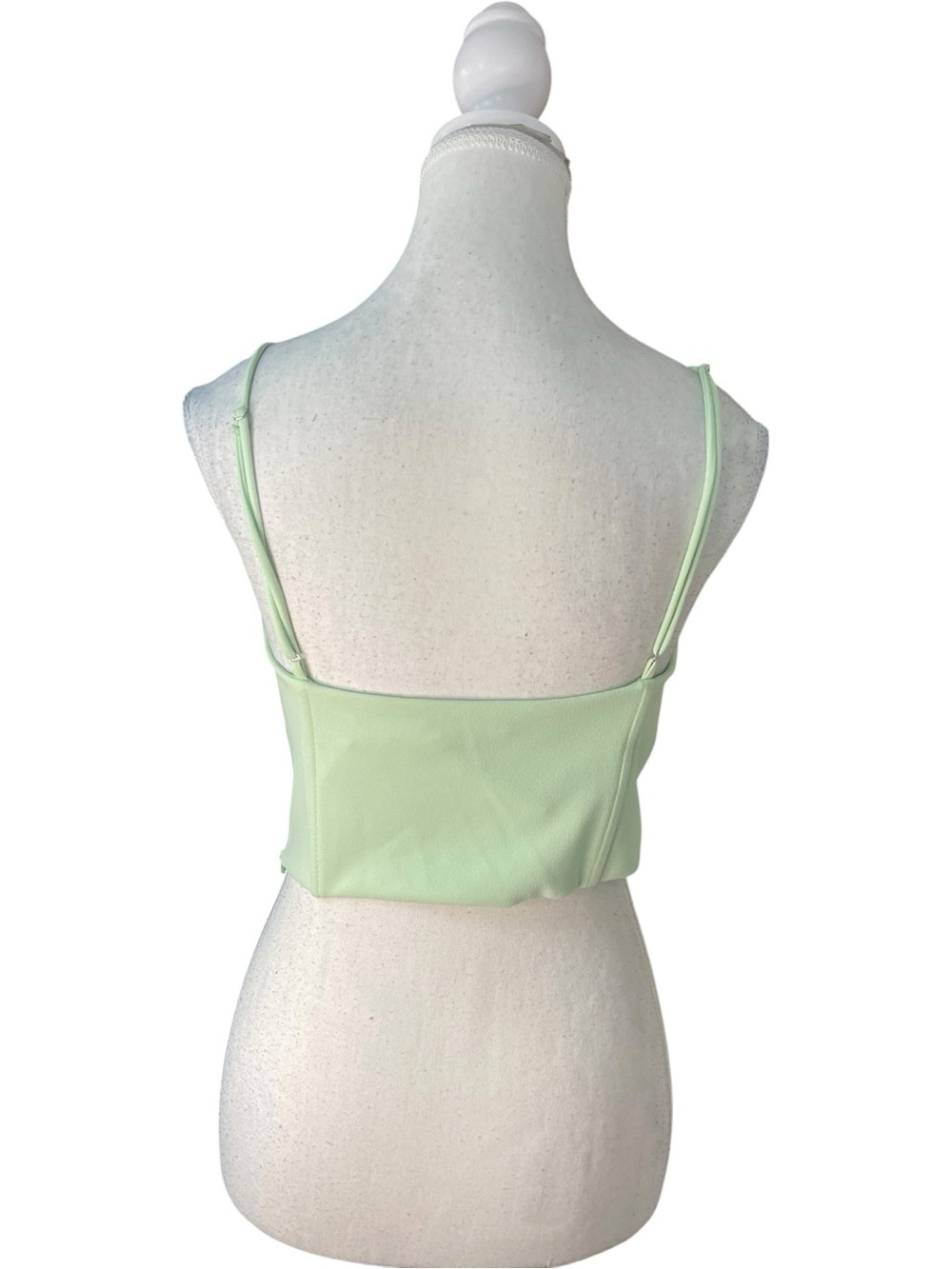 Zara Corset Bustier Crop Top Mint Green - Picture 7 of 16